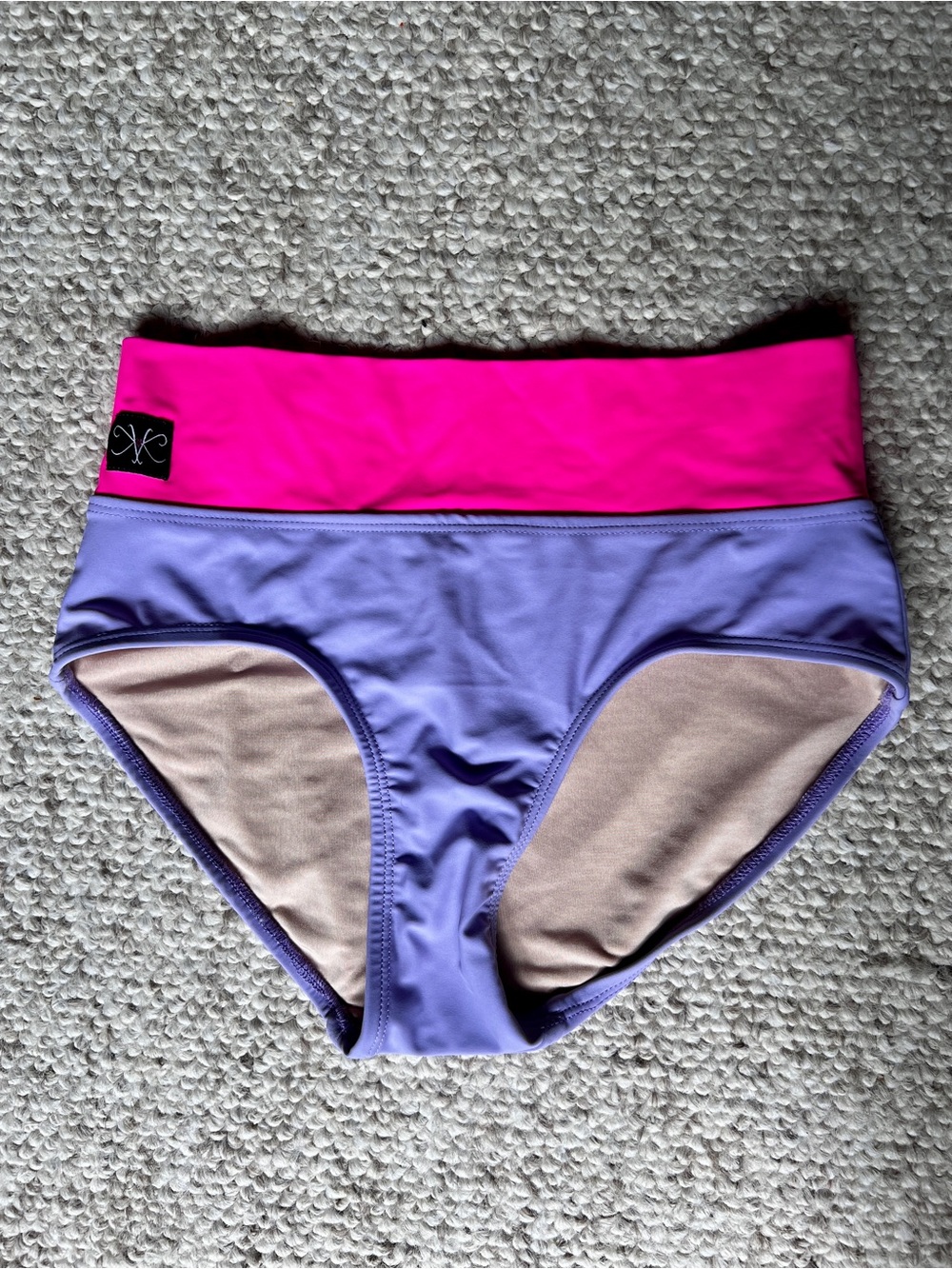 Kandi Kouture Colorblock Dance Briefs - Hot Pink & Lavender